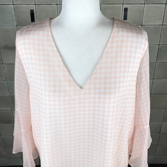Calvin Klein Checkered Blouse Size L - Picture 2 of 4